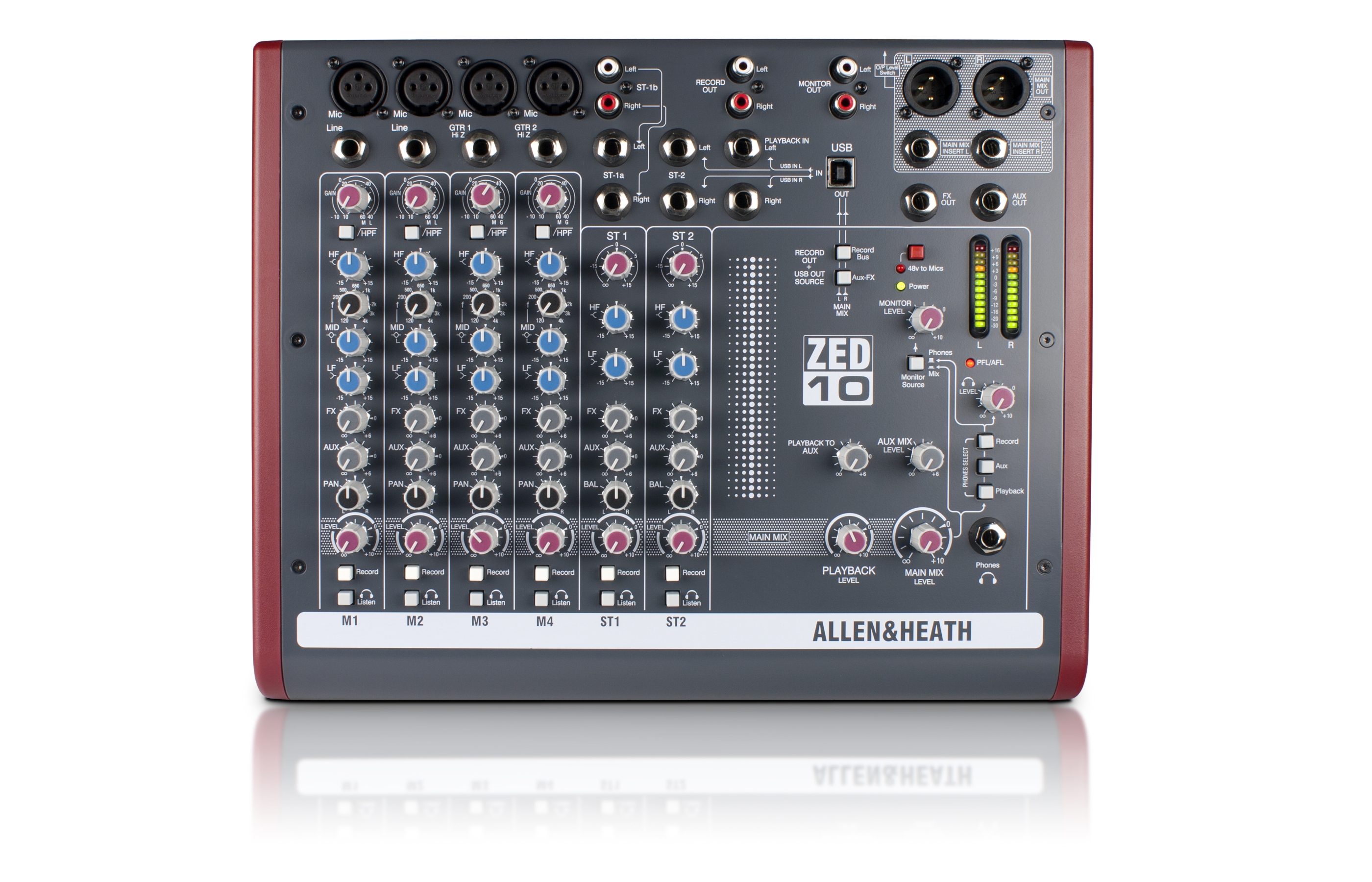 Console Allen & Heath ZED10 |  4 micros /2 line stereo