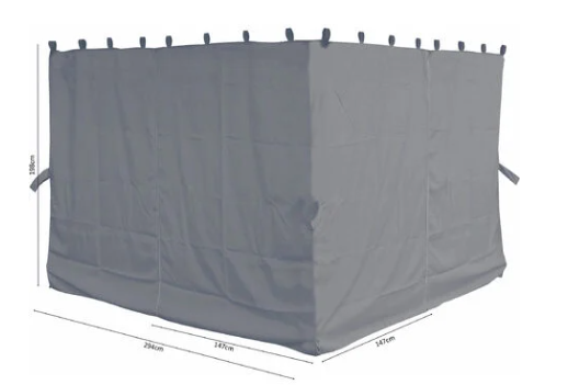 kit de 4 côtés  PVC classé M2 pour tente 3 m x 3 m