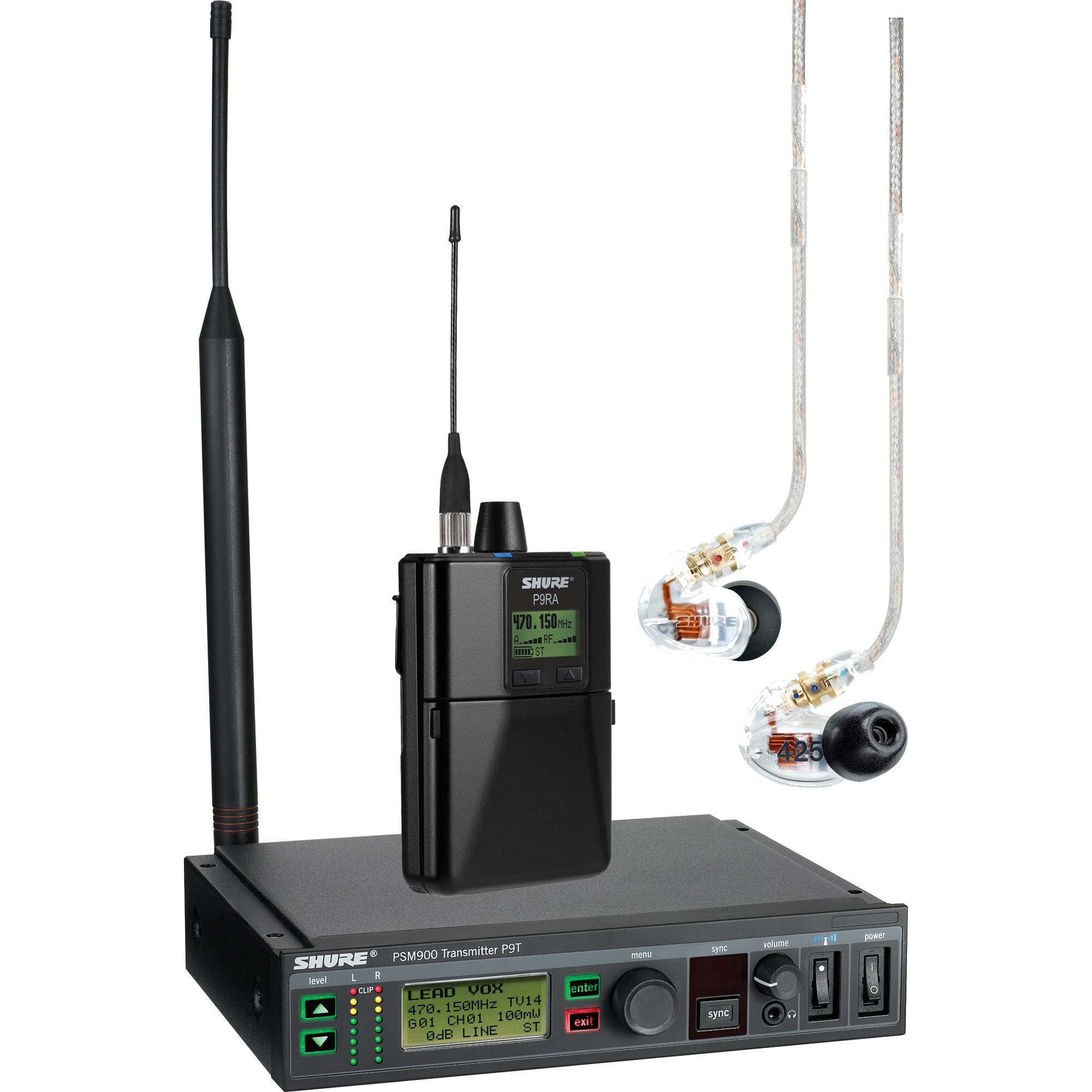 Ensemble HF Shure ear monitor PSM900 emetteur & récepteur