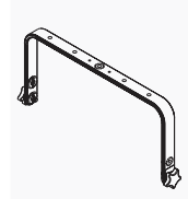 Lyre Horizontale pour enceinte P12 + crochet 50mm et élingue