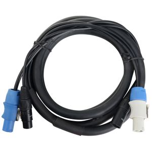 Câble DMX Hybride  5 Broches / Powercon 2 m