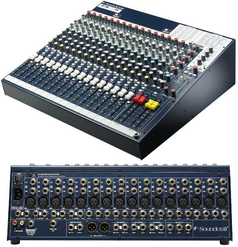 Console de Mixage Souncraft FX16II 16/2/4aux/Effets Lexicon